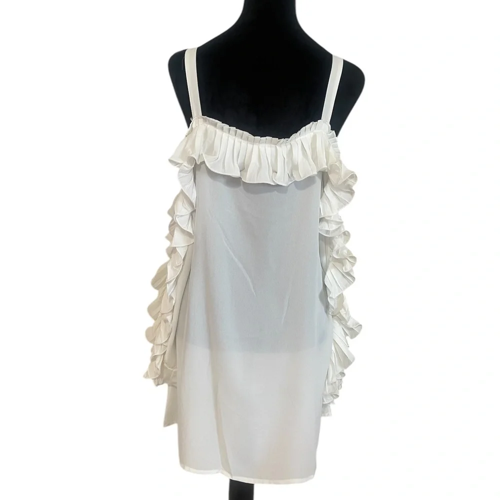 New Pretty Angel White Baby doll dress, Tunic,Open shoulder,Ruffle,Medium - Picture 5 of 10